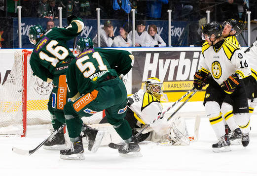 Färjestads Joakim Nygård  gör mål 1-0 bakom Brynäs