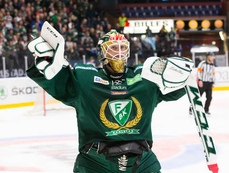 Färjestads målvakt Fredrik Pettersson Wentzel