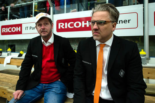 Karlskronas tränare Per Hånberg och assisterande tränare
