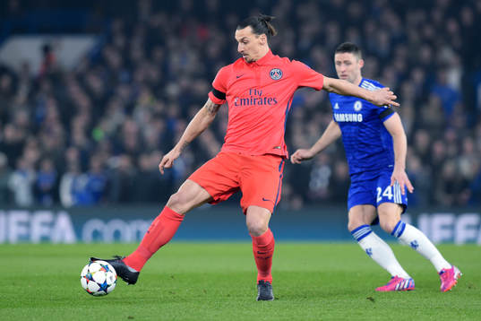 Paris Zlatan Ibrahimovic och Chelseas Gary Cahill