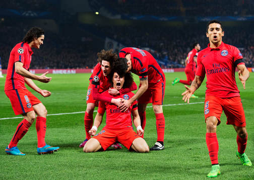 Paris Edinson Cavani, Adrien Rabiot, David Luiz, Thiago