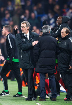 Paris tränare Laurent Blanc och Chelseas tränare Jose