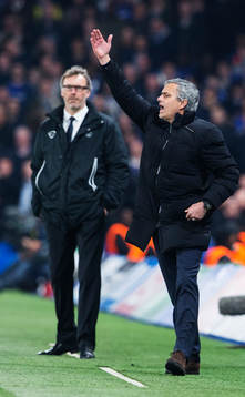 Paris tränare Laurent Blanc och Chelseas tränare Jose