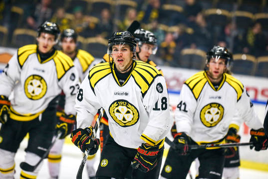 Brynäs Anton Rödin jublar