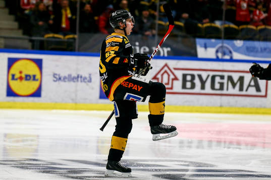 Skellefteås Sebastian Aho jublar
