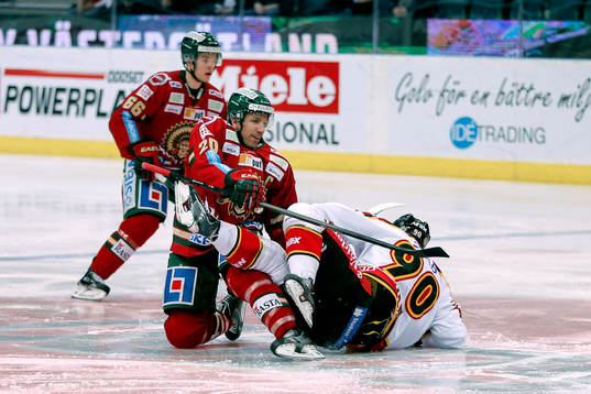 Frölundas Joel Lundqvist och Luleås Johan Harju