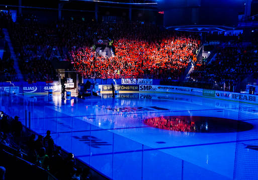 Växjös supportrar belysta