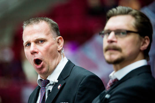 Malmö Redhawks tränare Mats Lusth och assisterande