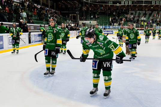 Björklövens Stefan Andersson och övriga spelare deppar