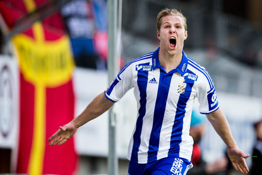 IFK Göteborgs Gustav Engvall jublar