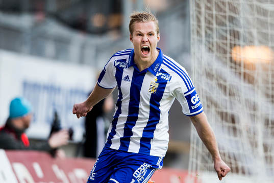 IFK Göteborgs Gustav Engvall jublar