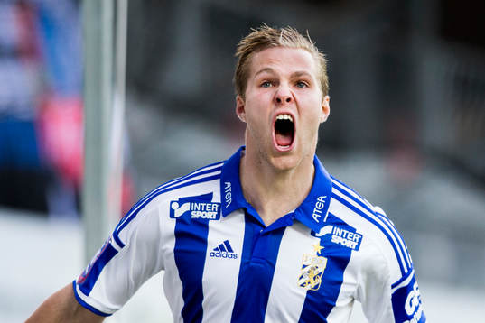 IFK Göteborgs Gustav Engvall jublar