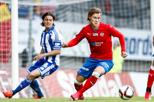 Helsingborgs Emil Krafth och IFK Göteborgs Lasse Vibe