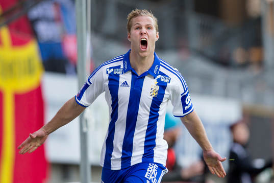 IFK Göteborgs Gustav Engvall jublar