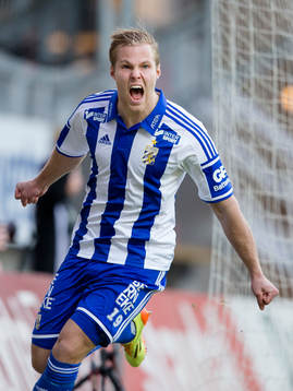 IFK Göteborgs Gustav Engvall jublar