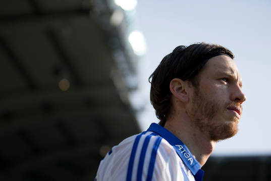 IFK Göteborgs Gustav Svensson innan fotbollsmatchen  i