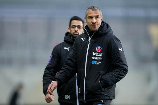 Helsingborgs tränare Henrik Larsson deppig