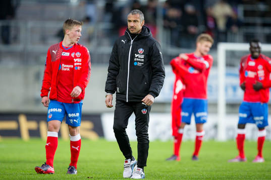 Helsingborgs tränare Henrik Larsson deppig