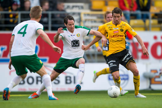 Hammarbys Johan Persson och Elfsborgs Marcus Rohdén