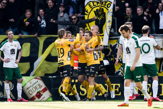 Elfsborgs spelare jublar