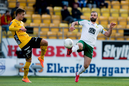 Hammarbys Kennedy Bakircioglu och Elfsborgs Adam Lundqvist