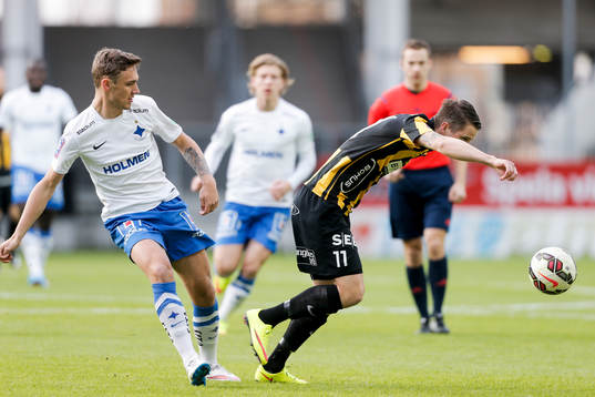 Norrköpings Linus Wahlqvist och Häckens Daniel Krezic