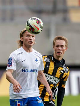 Norrköpings Nicklas Bärkroth och Häckens Joel Andersson