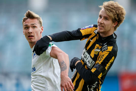 Norrköpings Linus Wahlqvist och Häckens Samuel Gustafson