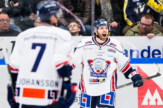 Linköpings Jacob Micflikier jublar