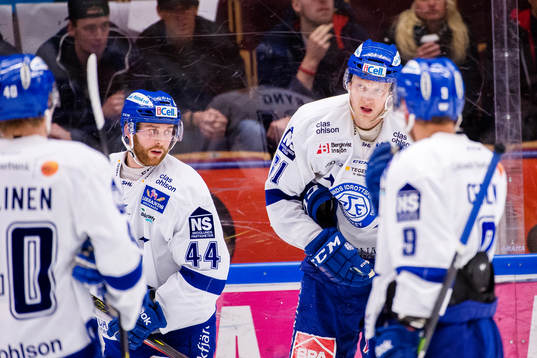 Leksands Mattias Guter och Johan Ryno deppar