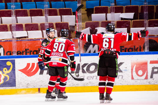 Malmö Redhawks Eric Himelfarb jublar