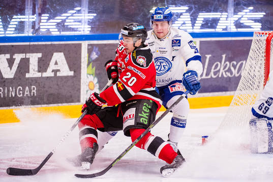 Malmö Redhawks Henrik Hetta och Leksands Linus Hultström
