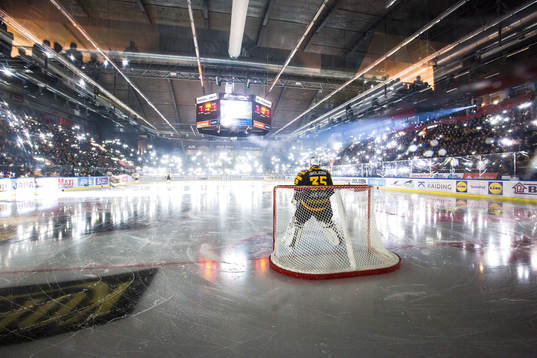 Skellefteås målvakt Markus Svensson före kvartsfinal tre