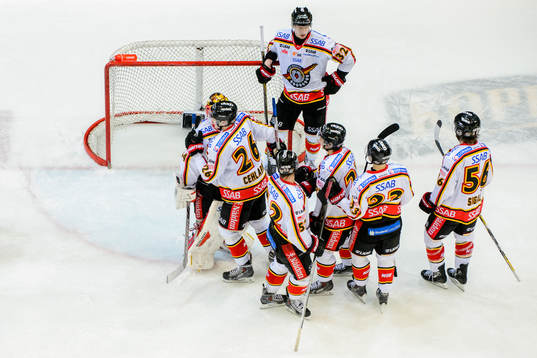 Luleås spelare jublar