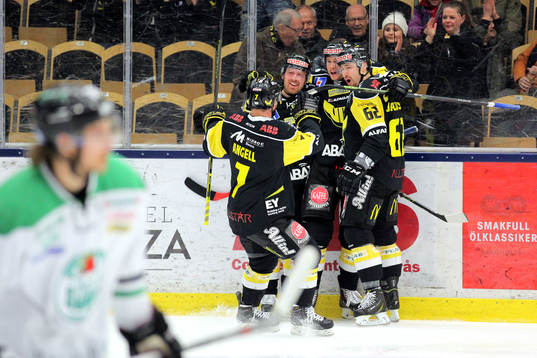 Västerås spelare jublar