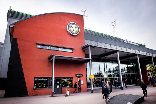 Exteriör på Gavlerinken Arena före kvartsfinal fyra i