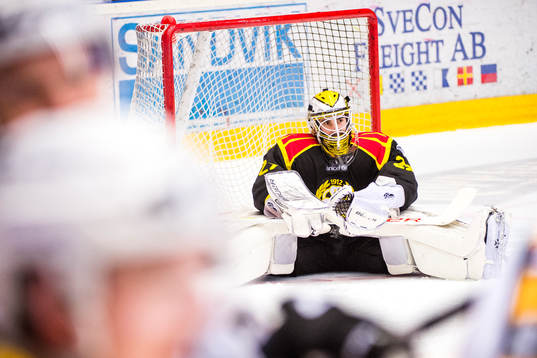 Brynäs målvakt Bernhard Starkbaum deppar
