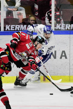 Malmö Redhawks Frederik Storm och Leksands Kevin Kapstad