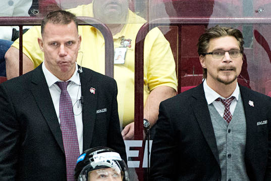 Malmö Redhawks tränare Mats Lusth och assisterande