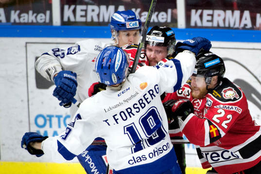 Malmö Redhawks Jeremias Augustin och Leksands Tobias
