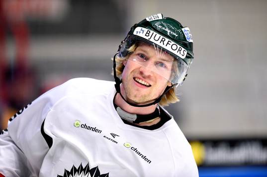 Frölundas Mathis Olimb på uppvärmningen