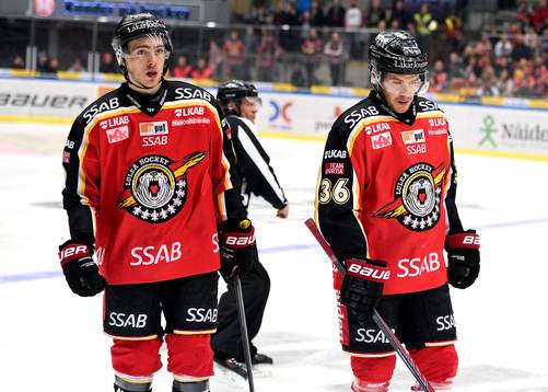 Luleås Johan Forsberg(v) och Niklas Fogström(h)