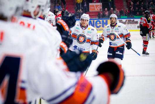 Växjös Jani Lajunen gör 0-1 och jublar