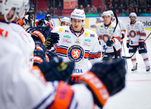 Växjös Jani Lajunen gör 0-1 och jublar