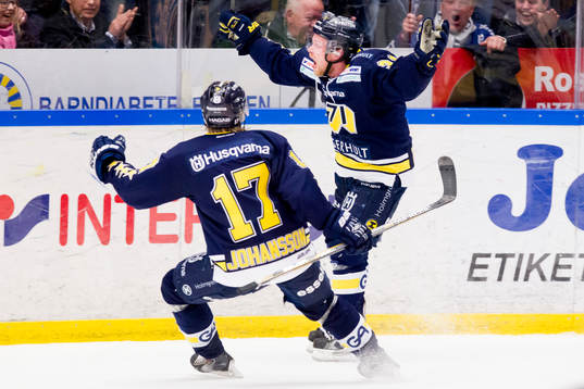 s Emil Johansson och Mattias Tedenby jublar