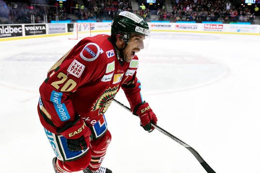 Frölundas Joel Lundqvist firar