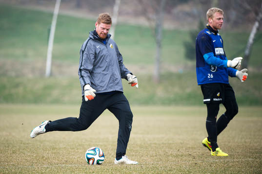 Häckens målvakt Christoffer Källqvist och målvakt Peter