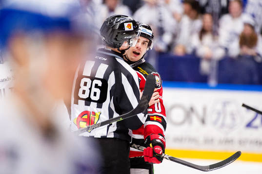 Malmö Redhawks Henrik Hetta är irriterad