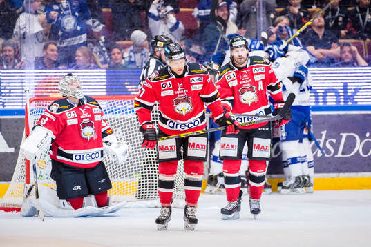 Malmö Redhawks spelare deppar