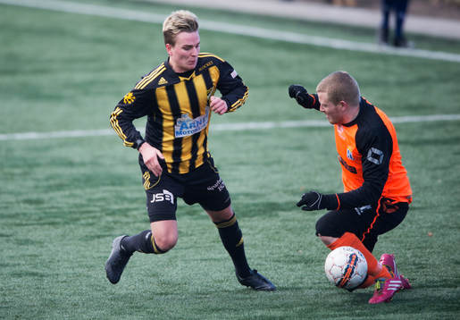 IFK Hässleholms Danny Gunnarsson träningsmatchen i